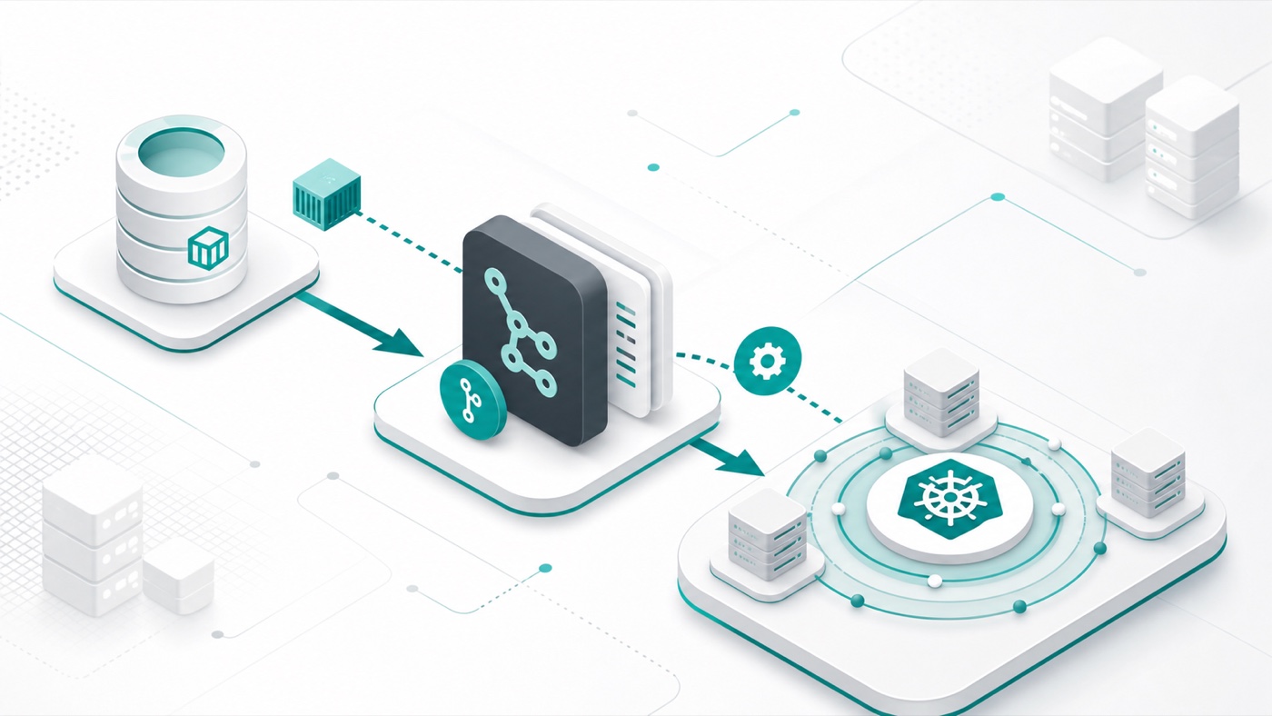 Abstract GitOps deployment pipeline from container registry to Kubernetes cluster